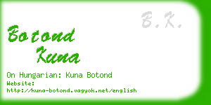 botond kuna business card